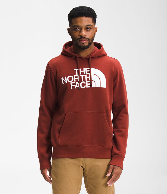 The North Face Mens Hoodie Half Dome Pullover 874RLHDGK - Dark Red